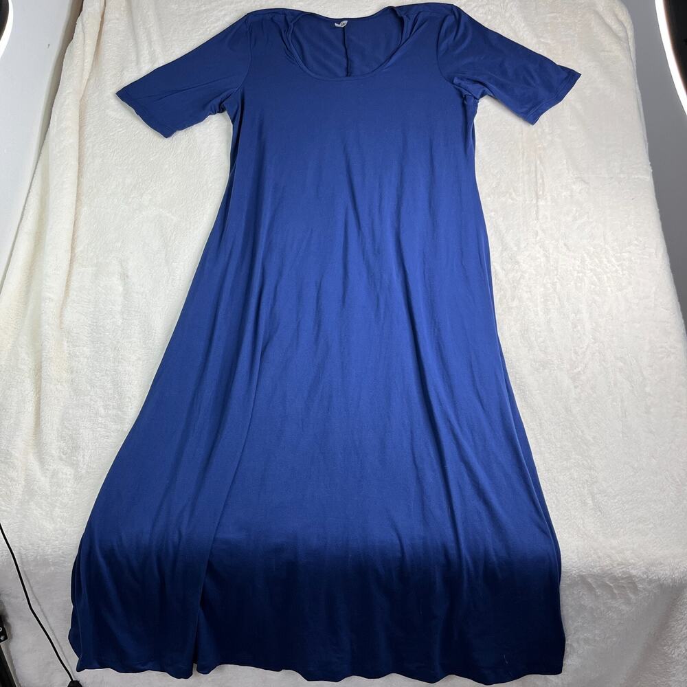 24Seven Women's Comfort Maxi Pullover Dress Size 3X Color: Navy